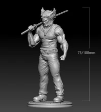 

1/24 75mm 1/18 100mm Resin Model Kits Werewolf Man Warrior Figure Sculpture Unpainted No Color RW-557