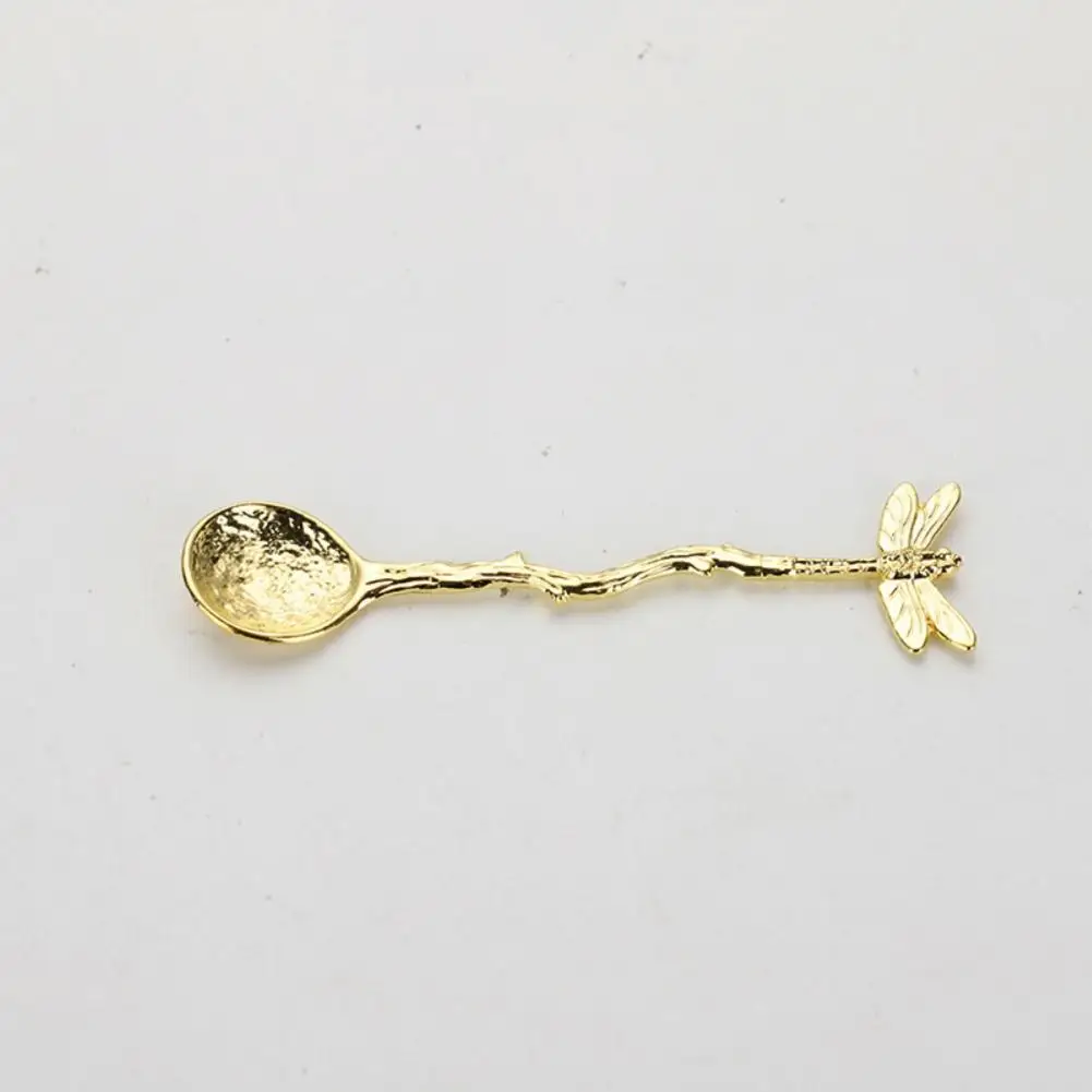 Delicate Coffee Spoon Vintage 5 Colors Dessert Spoon Dragonfly Star Branch Ice Cream