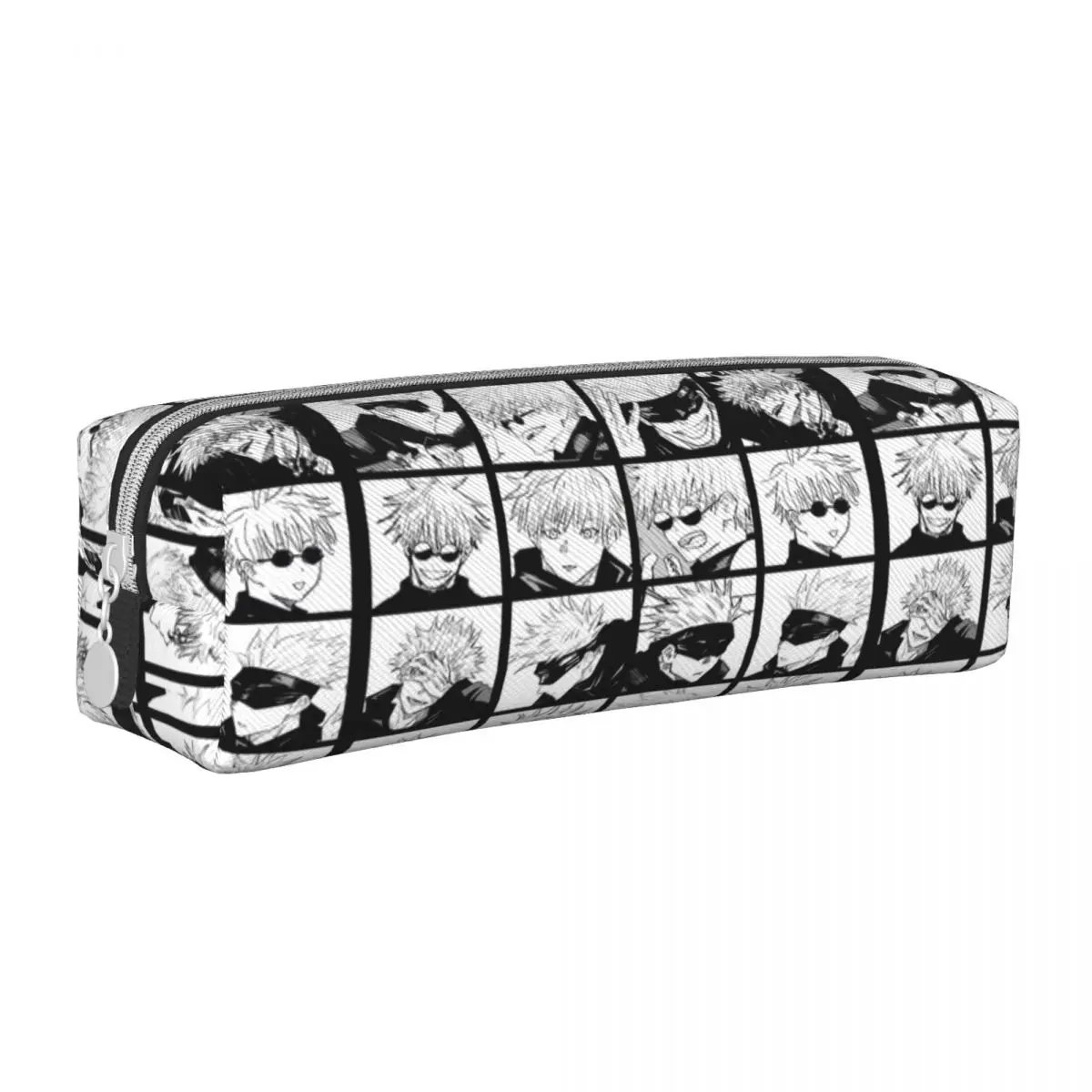 Jujutsu Gojo Satoru Collage Kaisen Pencil Case Comic Pencilcases Pen Holder for Student Large Storage Bag Supplies Stationery