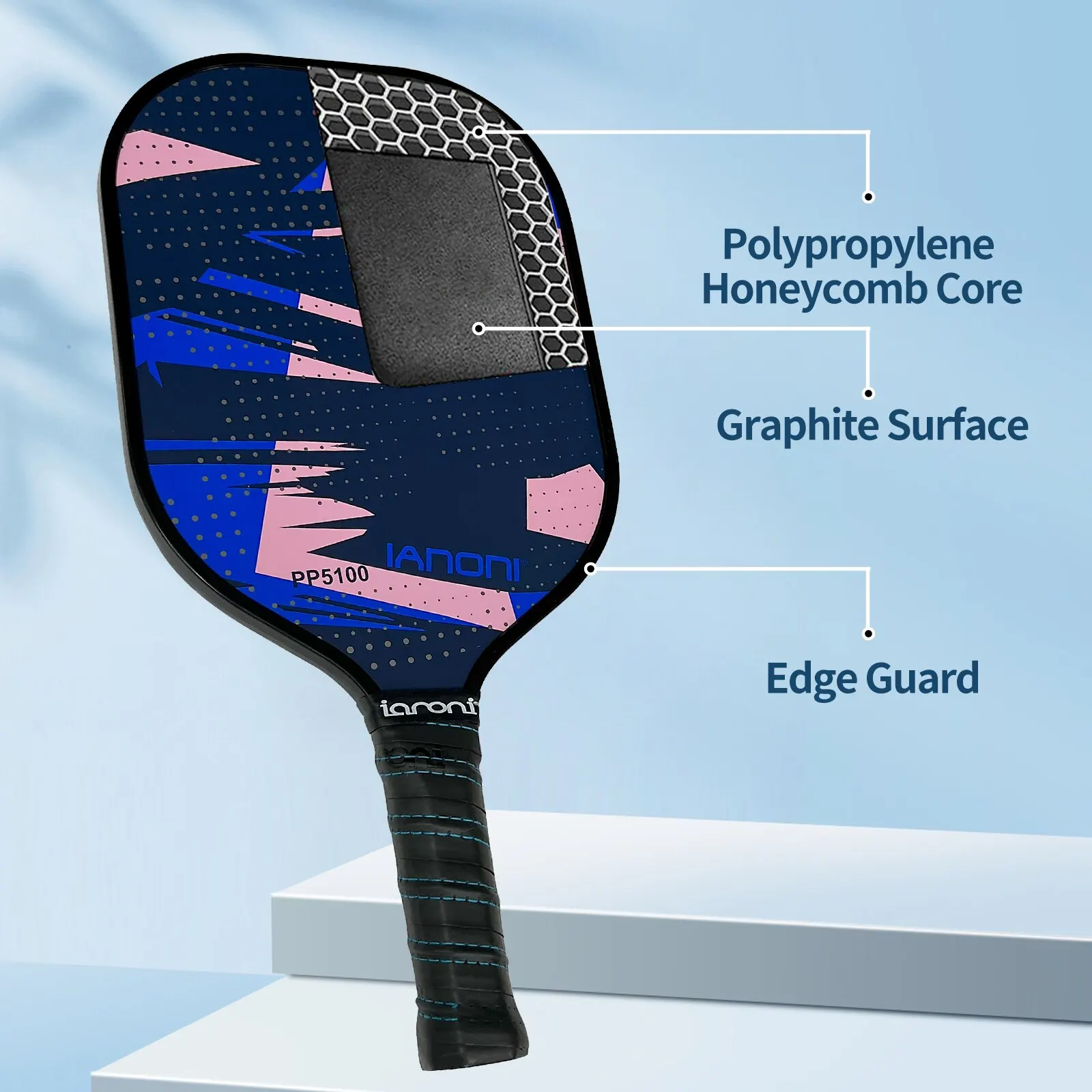 IANONI Pickleball Paddles, Fiberglass Surface Pickleball Set with 2 Rackets,4 Balls,1 Portable Car pickleball paddles set