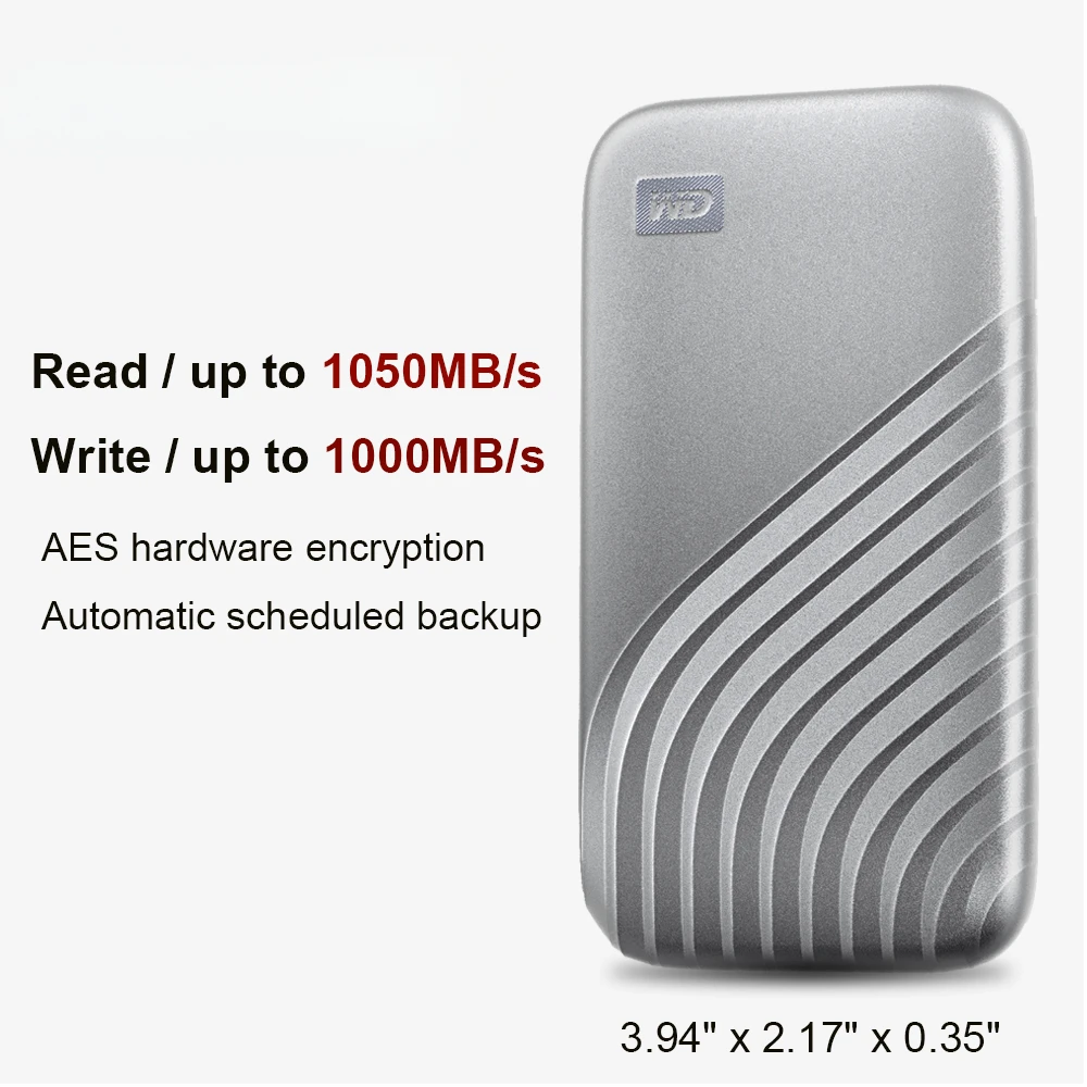 Western Digital WD My Passport SSD NVMe External Portable Solid 