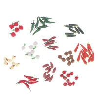 10Pcs 1/12 Miniature Vegetable Mini Carrot Radish Pepper Simulation Vegetable Dollhouse Food Doll House Accessories Ornaments 1
