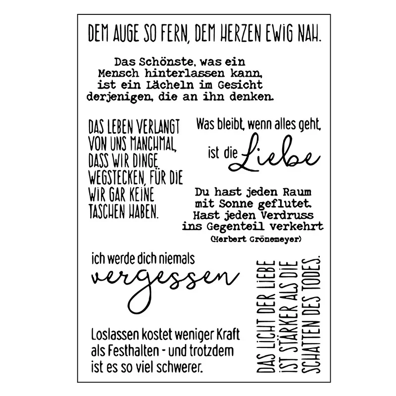 German Series Clear Stamp DIY Scrapbooking Card Making Clear Stamps Craft Supplies Silicone Seals Retro Abstract Scrapbook Arts clear stamps clear rubber stamps