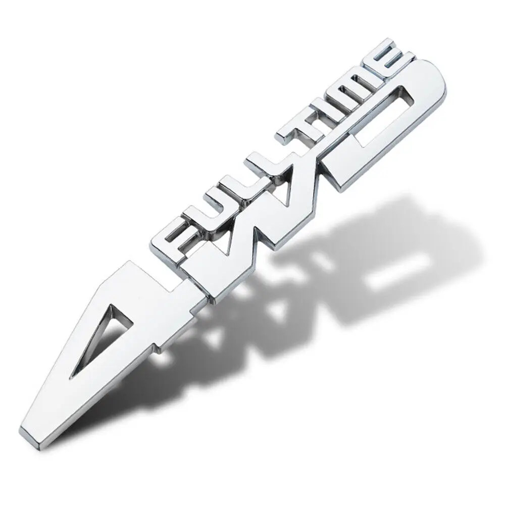 

Chrome 4WD FULL TIME Letter Badge Sticker Car SUV Trunk Door Tailgate Emblem Accessories