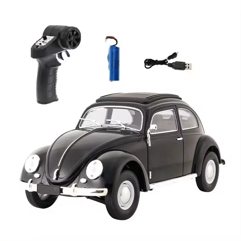 CXD 1:16 D62mini Full Scale Simulation Climbing Car Drift Remote Control Toy Car Retro Beetle Rc Car Mini 1950 Car Model Toy 5