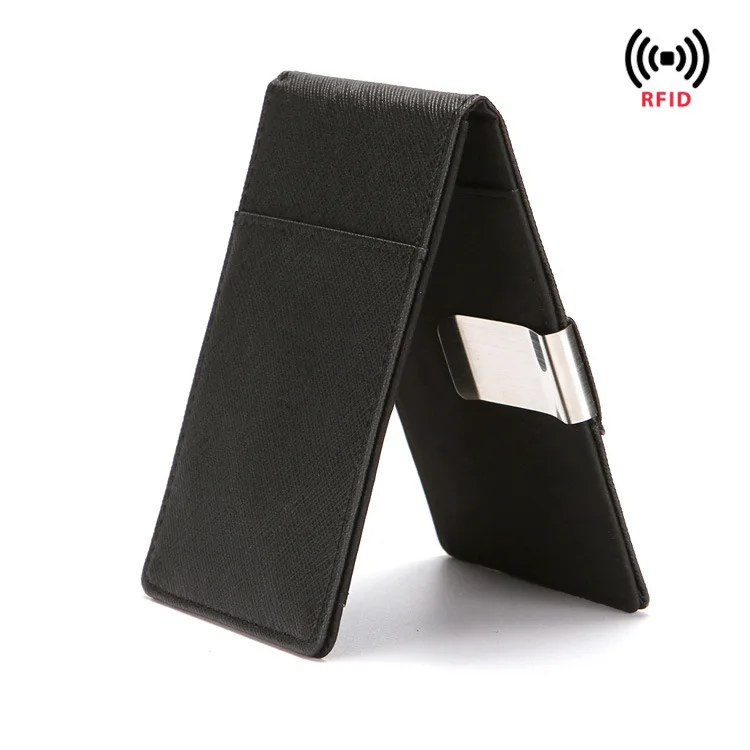 Fashion Men Leather Money Clips Wallet Multifunctional Thin Man Card Purses Women Metal Clamp Money Cash Holder synthetic leather wallet metal money clip