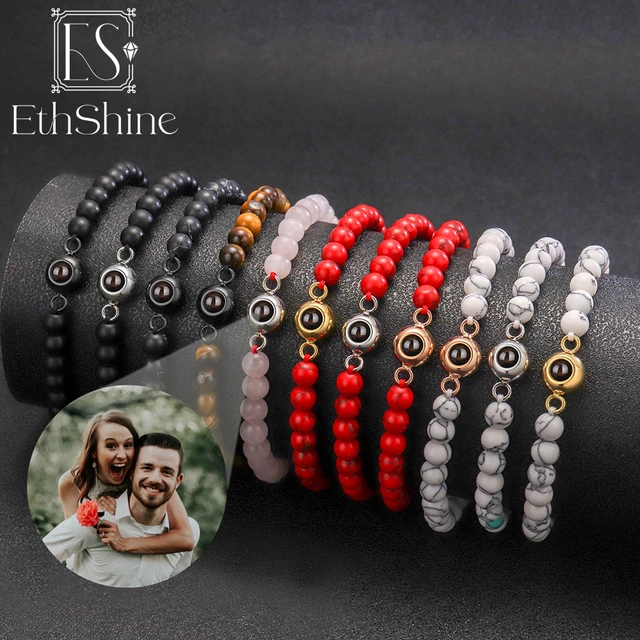 Custom Photo Bracelet for Couples Personalized Projection Bracelet  Customized Photo Projection Bracelet Adjustable Handmade Braided Rope Wrist  Bangle