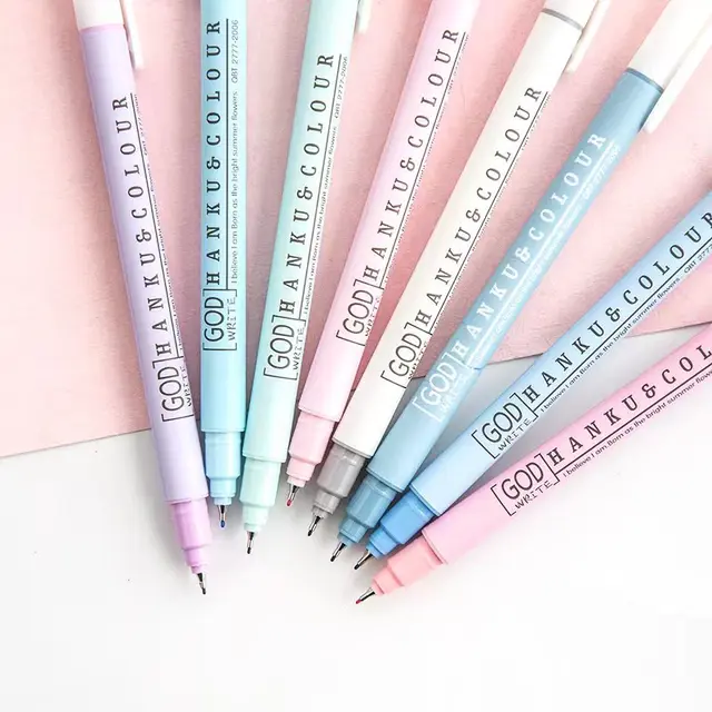 Penne colorate a punta extra fine da 8 colori da 0,4 mm Penna Fineliner per diario a base d'acqua per appunti di journaling 2