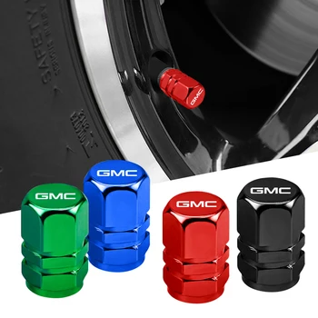 4pcs/set Car ornament Wheel Tire Valve Caps Tyre Stem Covers Accessories For GMC Terrain Sierra 1500 Yukon Acadia Savana Hummer 1
