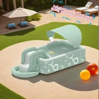 Piscine gonflable avec toboggan aquatique pour jardin, fête en plein air, piscine pliable pour enfants, adultes et familles, piscines extérieures en PVC 2