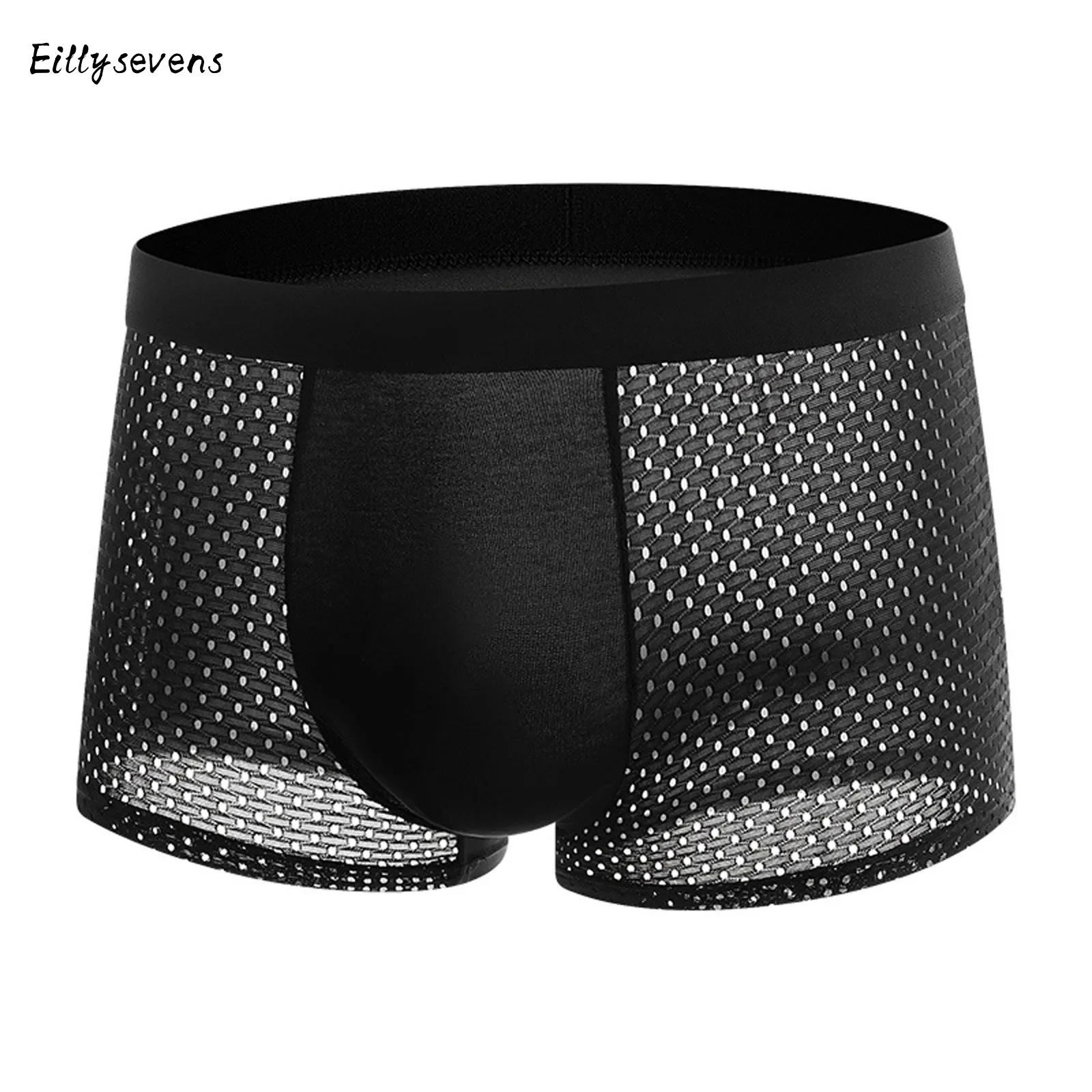 

Мужские боксеры, мягкие сексуальные прозрачные сетчатые Дышащие Боксеры, нижнее белье, влагоотводящие тонкие легкие трусы-боксеры