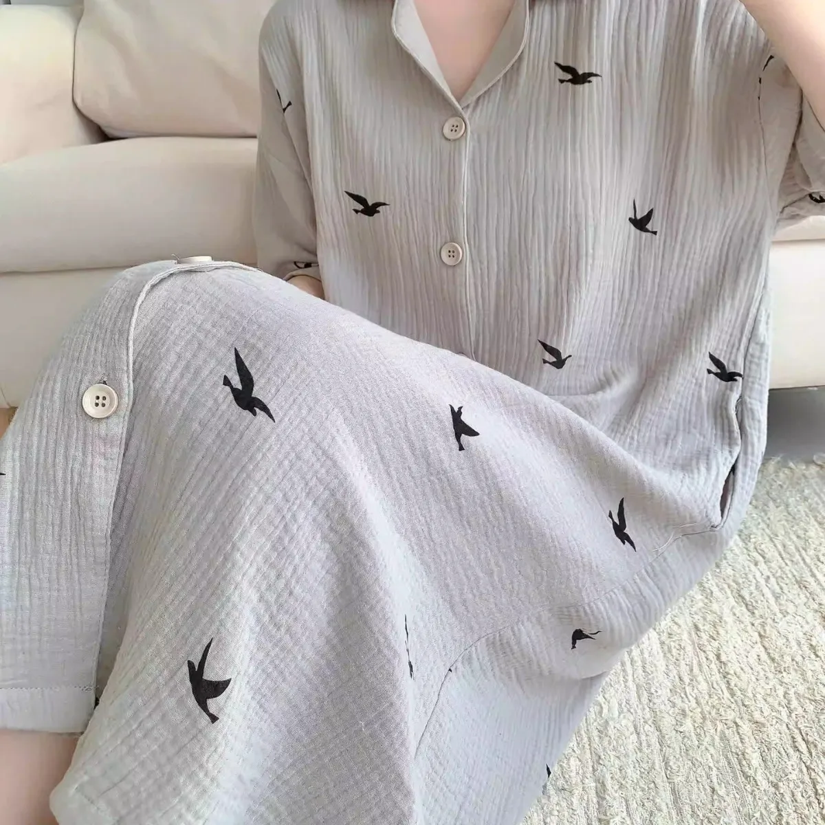 صيف جديد المرأة بسيطة عالية الجودة الشعور بالطباعة...