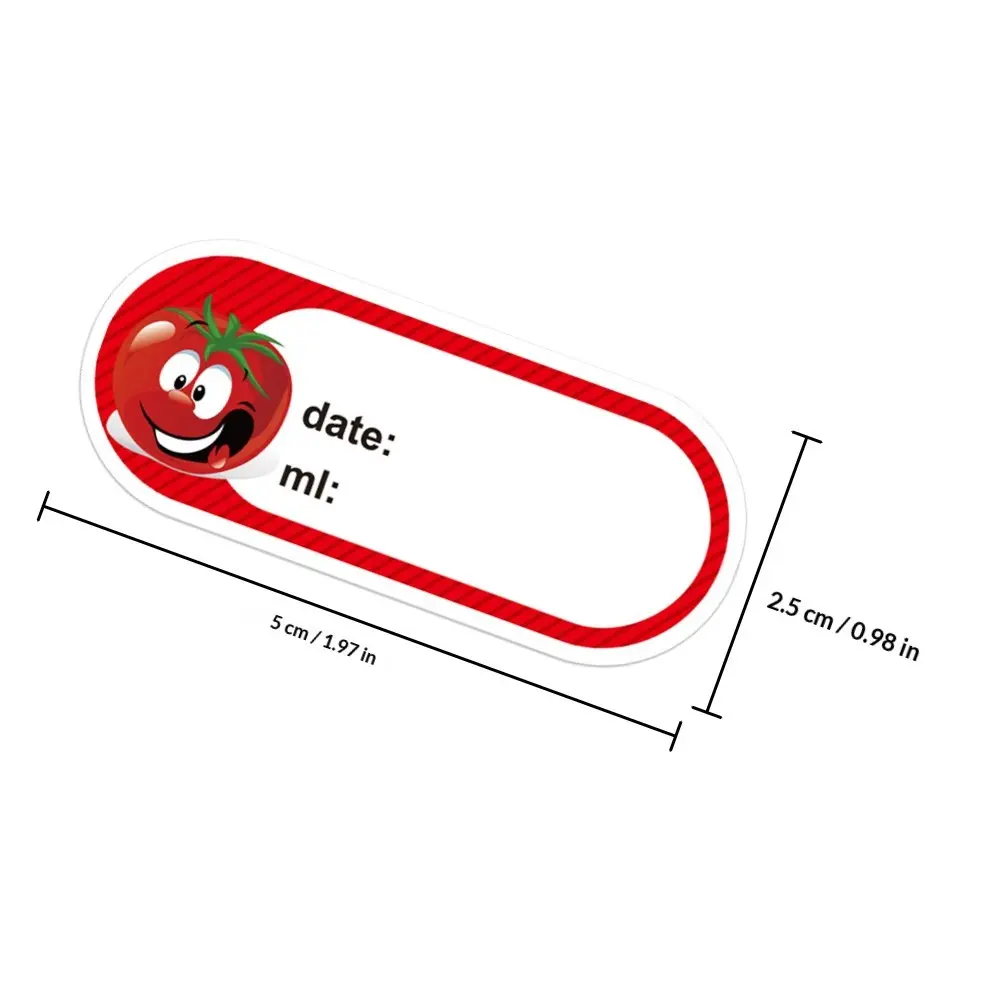 250Pcs 식품 날짜 라벨 스티커 용기용 롤 스티커 식료품 저장고 냉동고 항아리 병 통조림 조미료 라벨 주방
