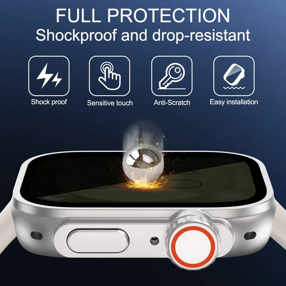 Ultra Anti-Peeping Screen Protector with Hard Bumper Cover