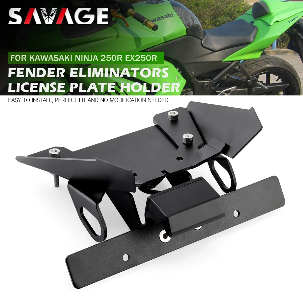 Motorcycle License Plate Holder License Plate Holder For KAWASAKI EX250R NINJA 250R 250 R 2008-2012 EX250 Motorcycle Accessories Tail Tidy Fender Eliminator LED