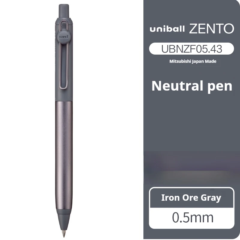 12 uni-ball Zento-gelinktpennen, Japanse zwarte inkt mediumpunt glad schrijvende rollerballpennen, gedempte kleuren, 70663 - België