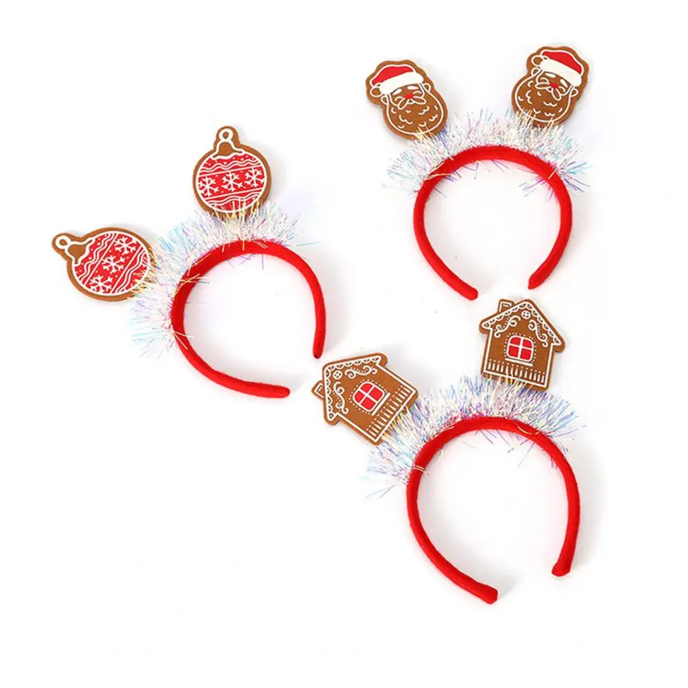 Lightweight Holiday Hair Accessory Festive Christmas Headbands for Women Men Kids Reindeer Snowman Xmas House Headwear Cute