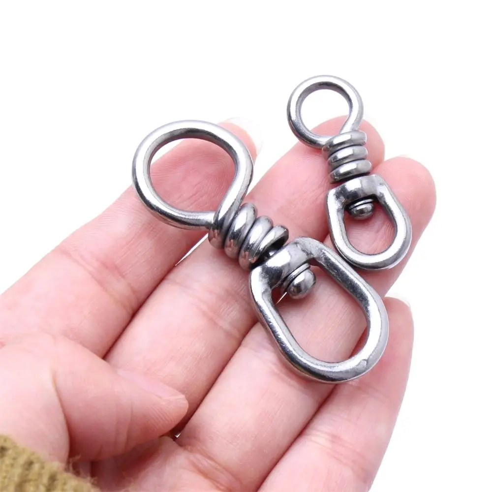 5 Stück/Beutel, Edelstahl Acht-förmiger Ring, Kleiner Angelverbindungsring, Universeller Drehring, Angelzubehör