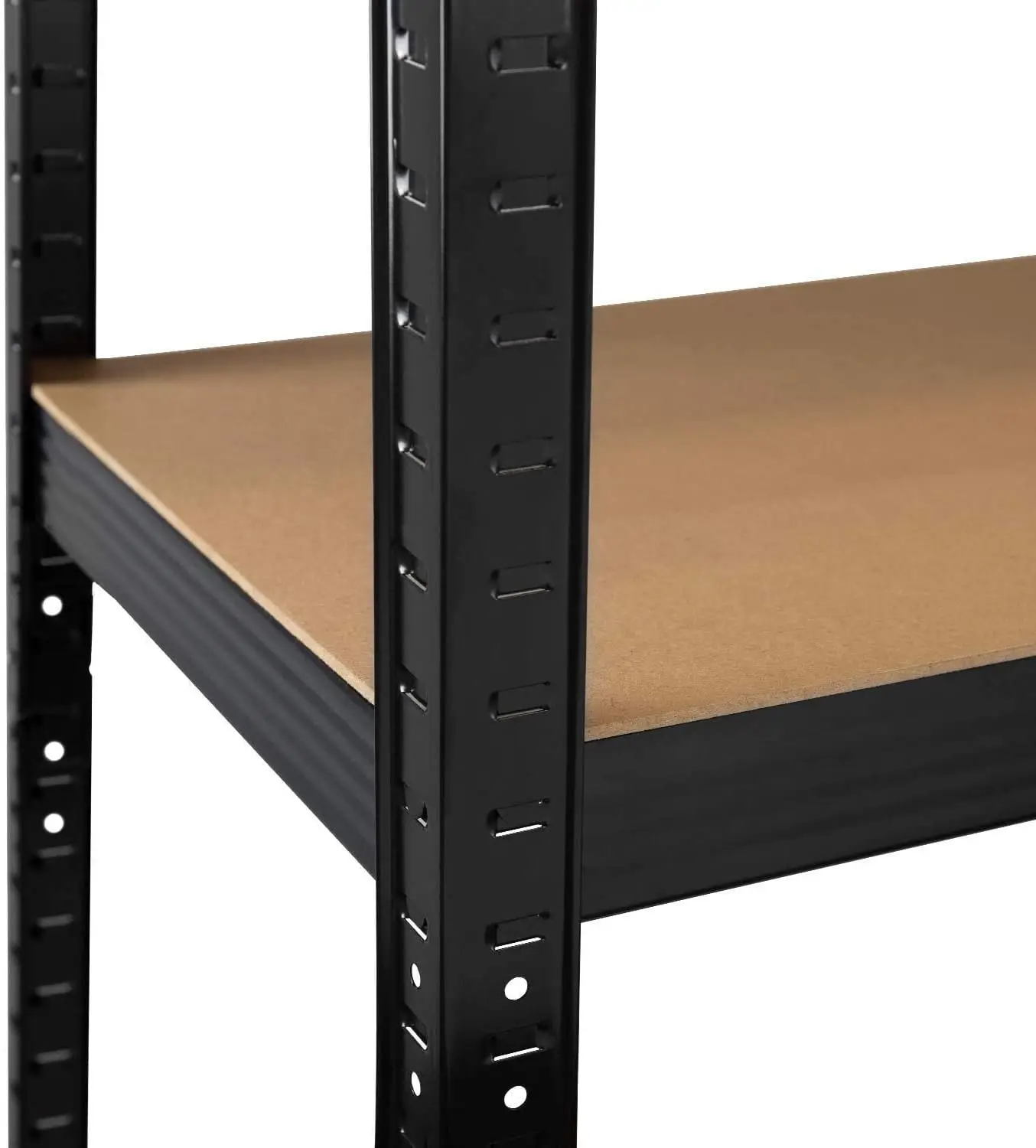 Set de 2 Estanter&iacute;as Met&aacute;licas Galvanizadas Color Negro 875Kg 5 Baldas modulares 180 x 90 x 40cm