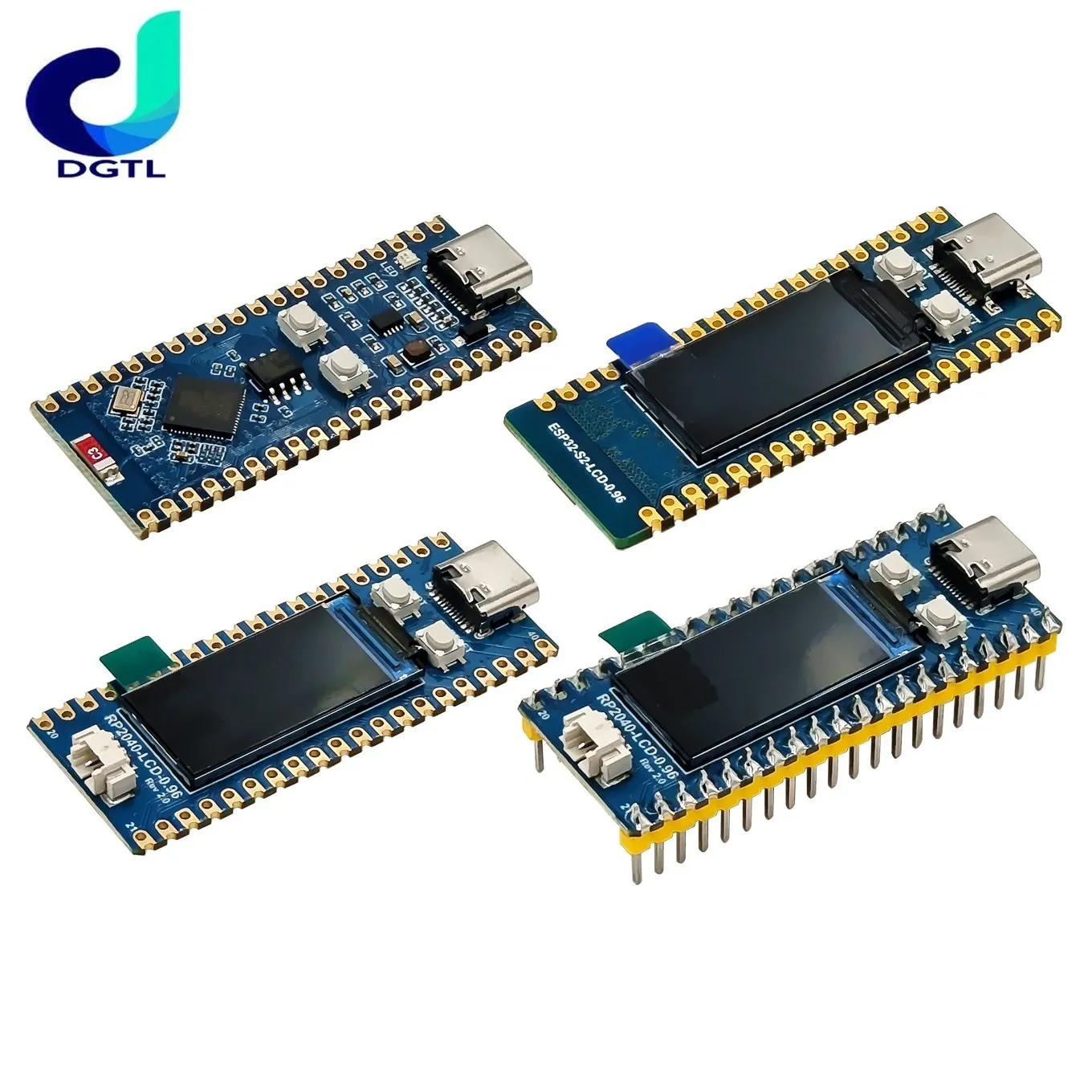 

Esp32-s2 RP2040 controls 0.96 "LCD display and WiFi development board to support Raspberry PI Pico