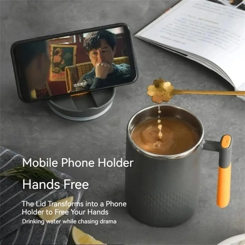 Portable Double-layer Anti-scalding Coffee Mug 304 Stainless Steel Water Cup Handle Cover Leak-proof Thermos Cups Mugs coffee mug