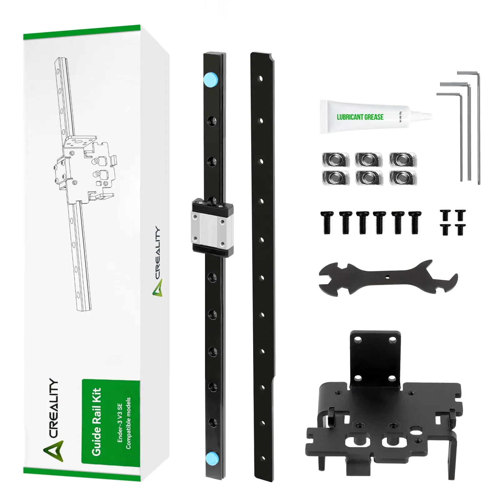 Creality อย่างเป็นทางการ Update ender 3 v3 se linear rail kit, mgn12 การพิมพ์ความแม่นยําสูง 280 มม. ความยาวรางเลื่อน 3d ชิ้นส่วนเครื่องพิมพ์ 1