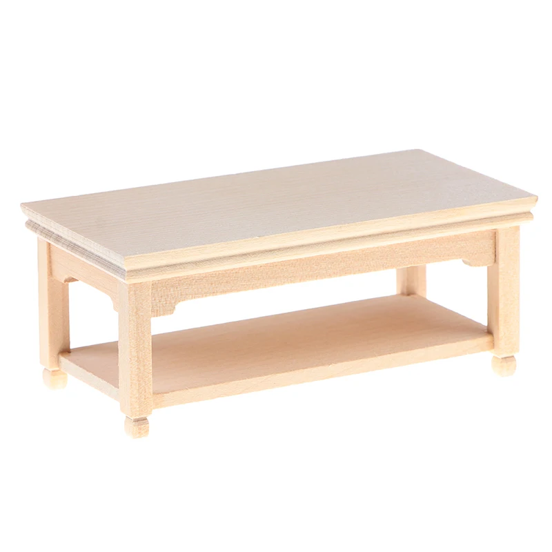 1:12 소형 인형의 집 찻주전자 가구 나무 미니 테이블 장난감