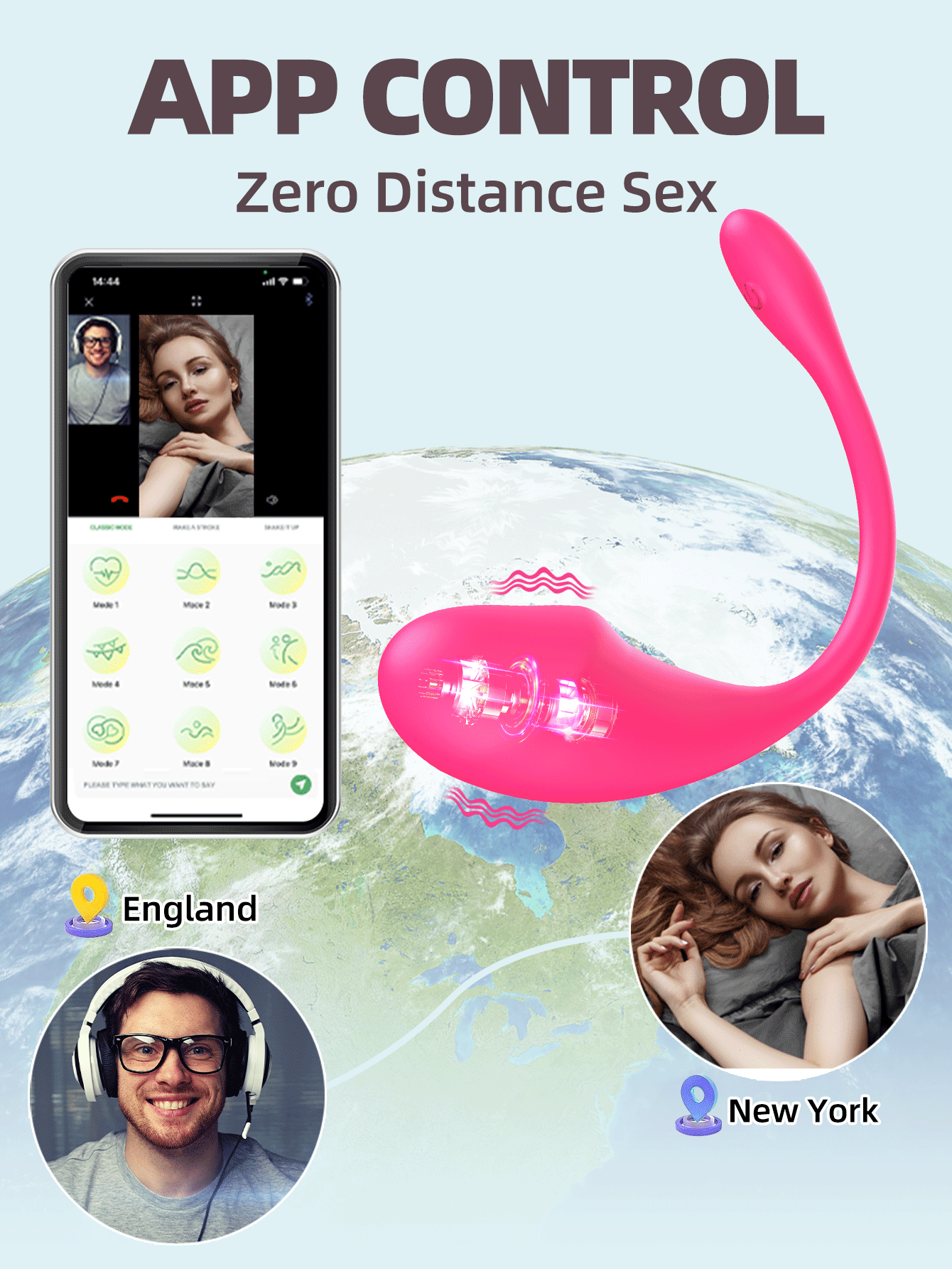 Esnek takılabilir tasarımı gösteren vibratör animasyonu