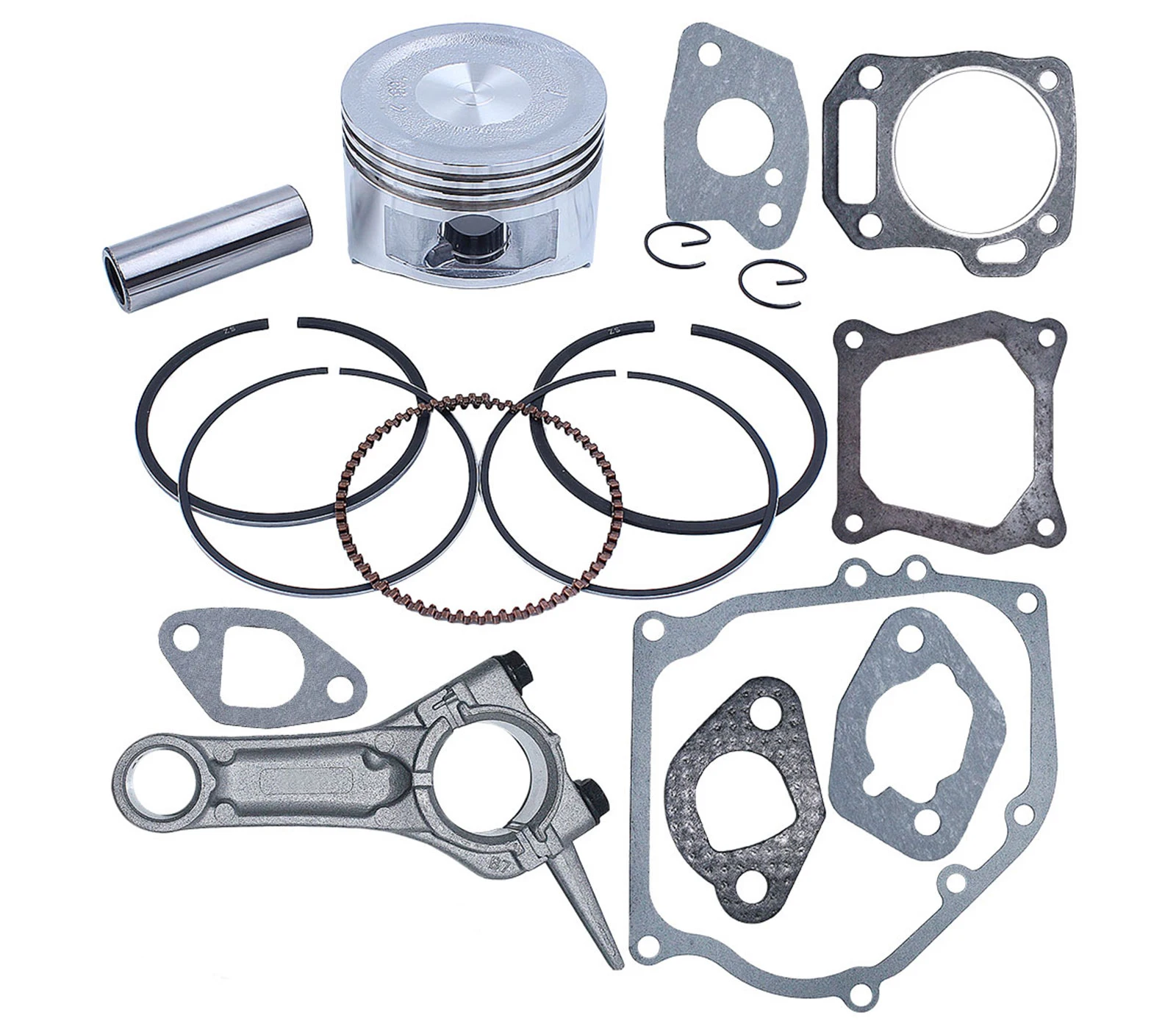 68mm Connecting Rod Piston Ring Full Gasket Kit For Honda GX160 6.5HP GX 160 Engine Motor Lawn Mower Spare Parts 2
