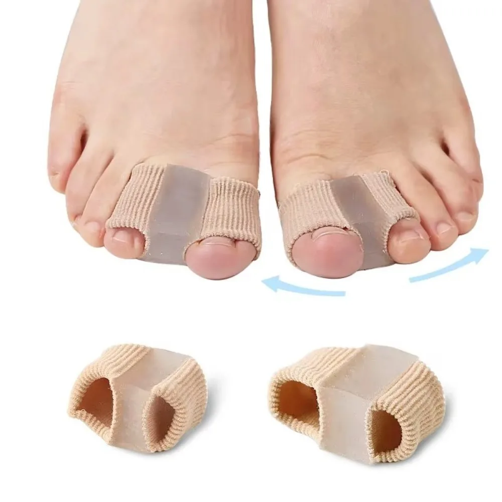 New Silicone Two Toe Separator Straightener Effective Thumb Finger Correction Adjuster Bunion Separator Foot Care Tool