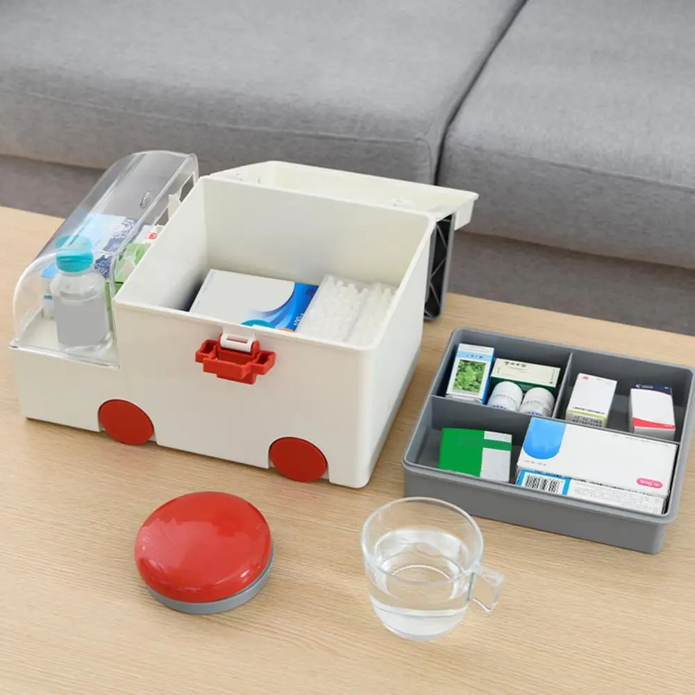 High Quality First Aid Storage Box Portable ABS Dust Proof Portable First Aid Box Kit