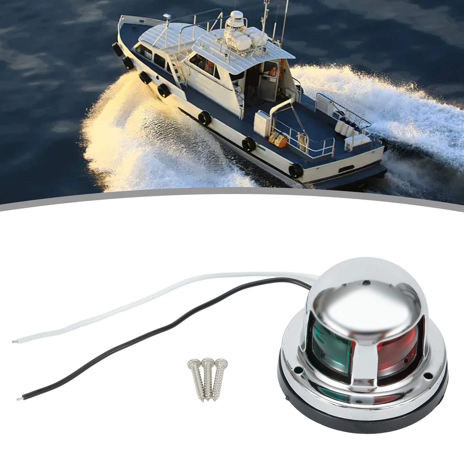 

Indicator Navigation Lights Boat Indicator Light Green Polycarbonate Lens Red For Pontoon Yacht Skeeter Bow Light