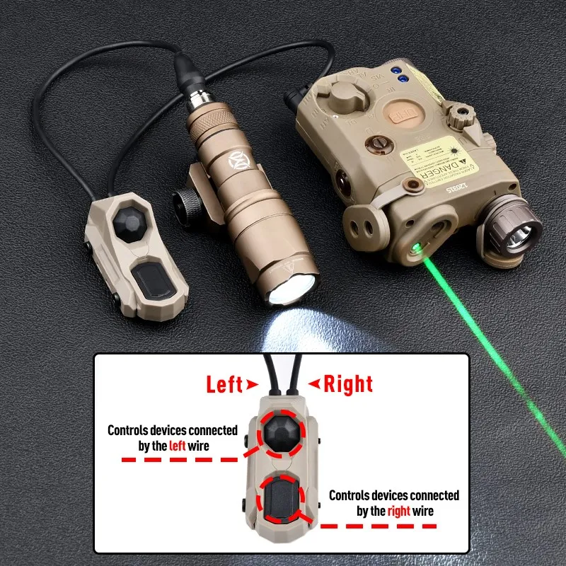 

WADSN Airsoft Axon Tactical Dual Function Pressure Remote Switch Tail SF/2.5/3.5/CRANE PLUG Surefir M300 M600 Scout Light Switch