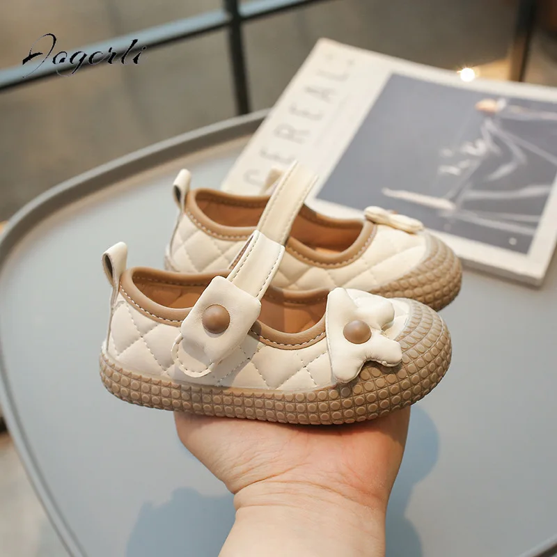 Girls' Canvas Shoes Spring Autumn Beanie Loafer Cute Little Children Kids Soft Sole Size 21-30 kids shoes
