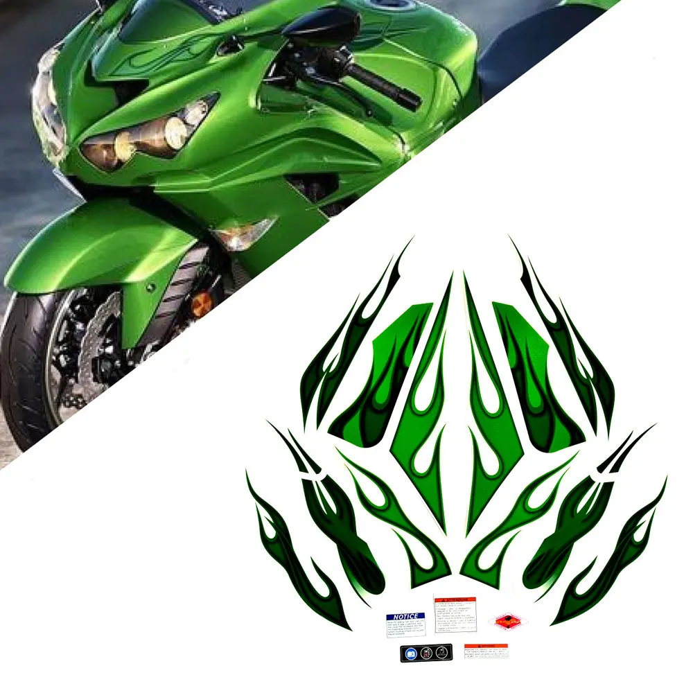 

Высококачественный полный комплект наклеек для K-awako N-inja ZX14R ZX 14R зеленые Полные наклейки для мотоцикла