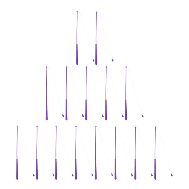 15Pcs Playthings Magnetic Fishing Poles Pool Activity Accessories Kids for Party  Children  Present 2