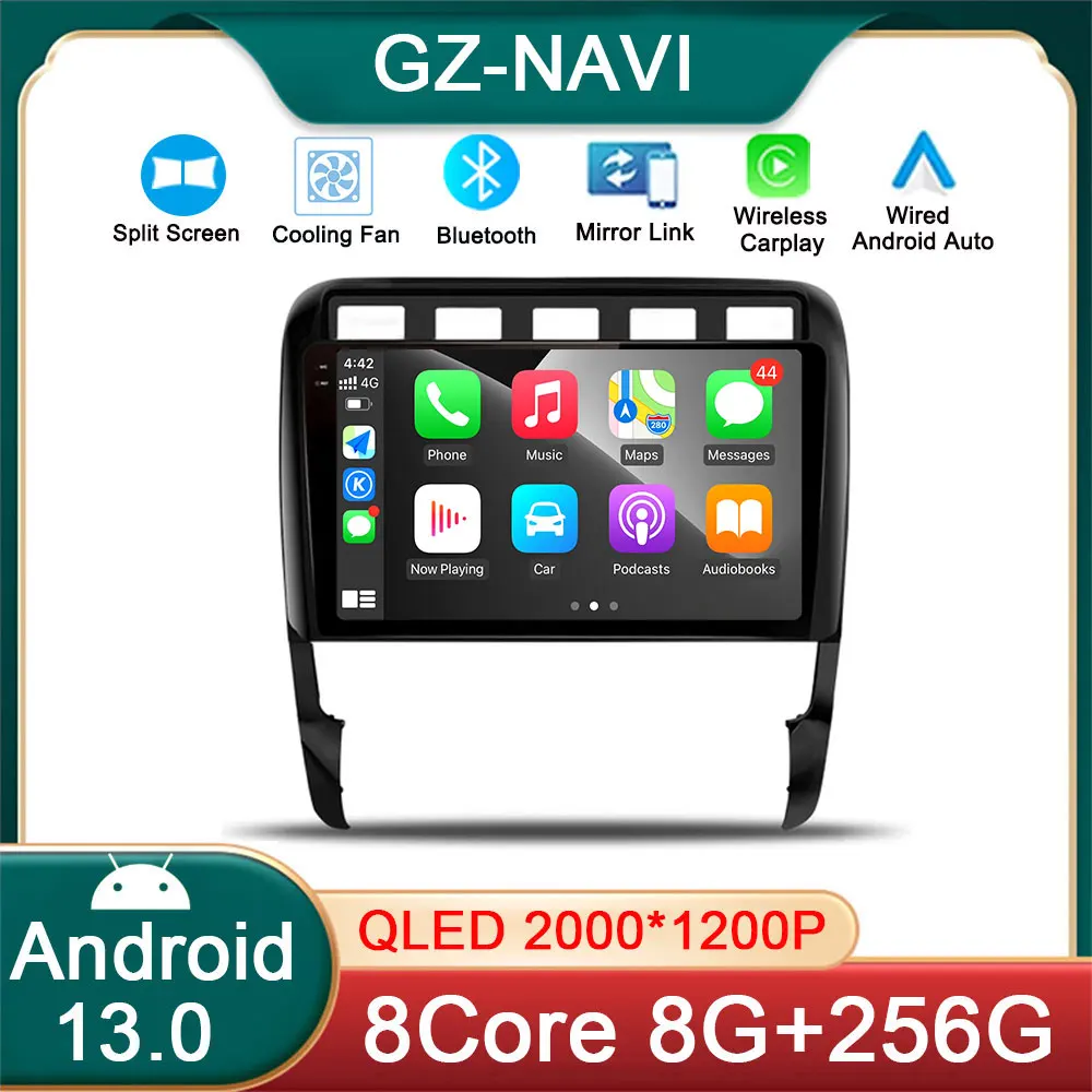 

Автомобильный радиоприемник GZNAVI Android 13 для Porsche Cayenne 1 9PA 2002-2010 мультимедийный видеоплеер стерео Carplay + автомобильная навигация GPS