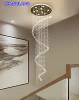 Modern Led Chandeliers Light Fixture For Staircase Stair Lights Luxury Hotel Villa Vanity Bedroom Hanging Lamp 1