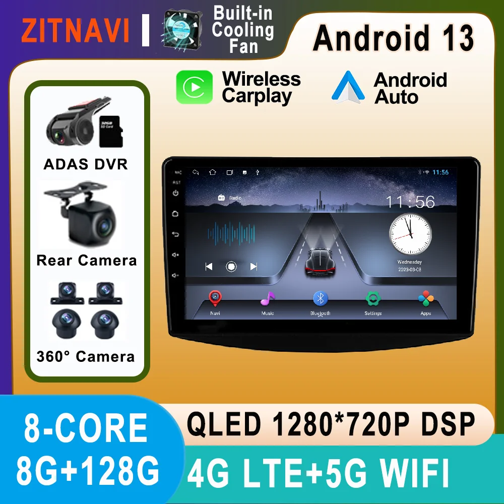 

Android 13 For Mitsubishi Grandis 1 2003 - 2011 Car Radio AHD ADAS RDS Video BT Multimedia SWC DSP No 2din Navigation GPS WIFI