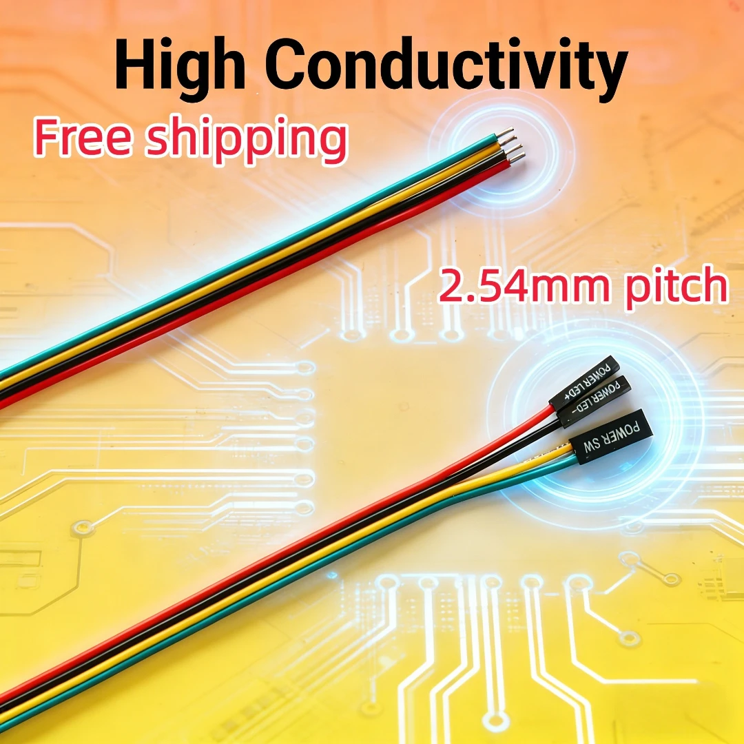 5 Stück PC-Stromversorgungs-Dupont-Kabel 2,54 mm, Computer-Motherboard-Verbindungskabel mit Anschlüssen