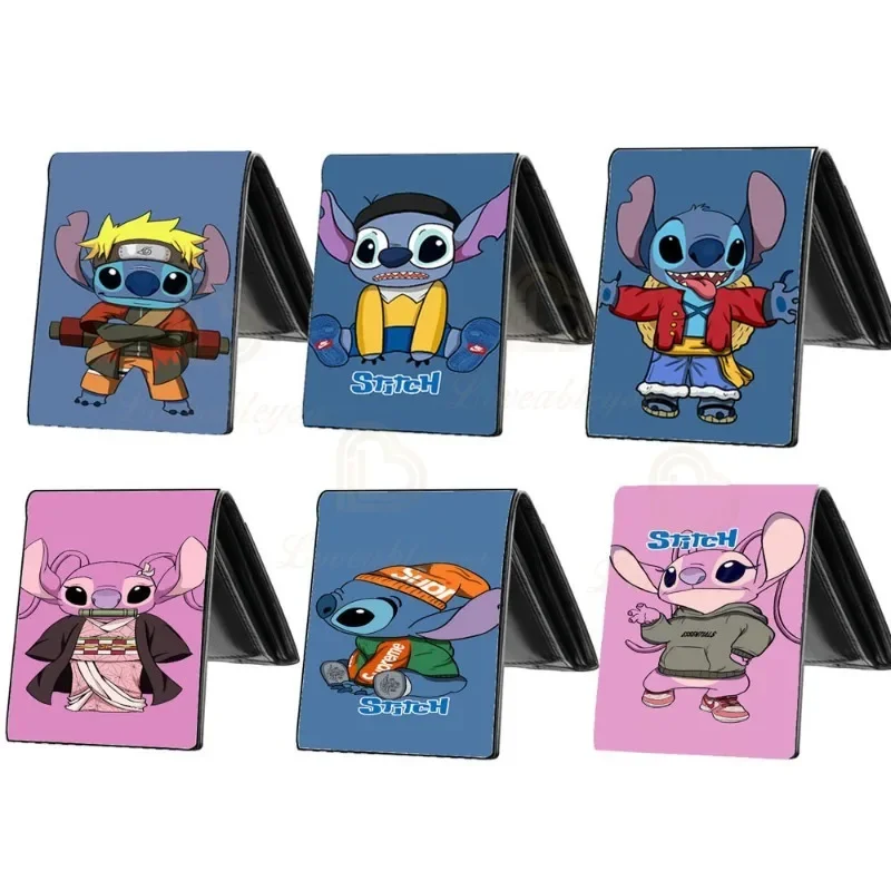 Lilo Stitch Coin Pouch Cute Purse Mini Card Wallet Lipstick Bags Kawaii Bag Keychain Clutch Card Holder Gifts PU