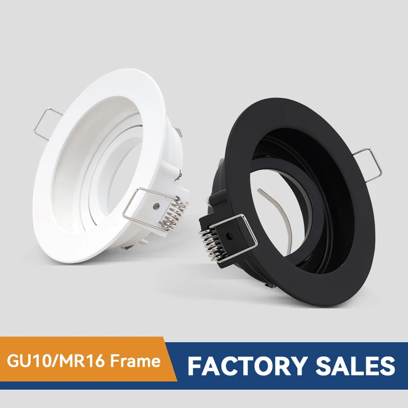 Komerční čtverec bělouš černá nastavitelný zapuštěné reflektory lehký příslušenství formulovat LED GU10 MR16 cibule lampa armatury