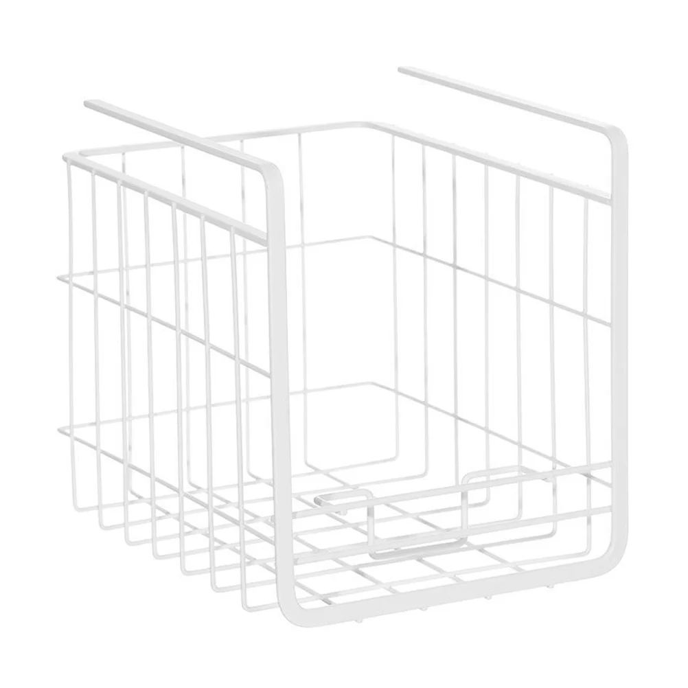 

Storage Hanging Basket Shelf Holder for Bathroom Wall Wall-hanging Wrought Iron Kitchen Rack