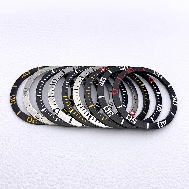 Slope Stainless Steel Bezel Insert 41*33.8mm Fits Samurai Series Water Ghost SRPF79K1 LX SNR025 Watch Case Replace Part