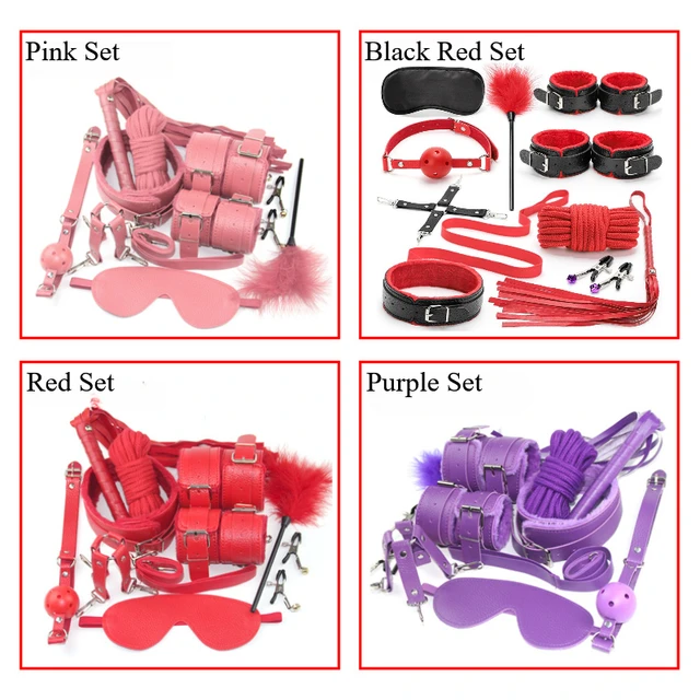 Erwachsene SM Sexspielzeug Bdsm Kit Set Handschellen Kragen Bindung Seil Peitsche Nippel Clip Sextoy für Paare Intime Sexuelle Spiel Bondage 18+ 2