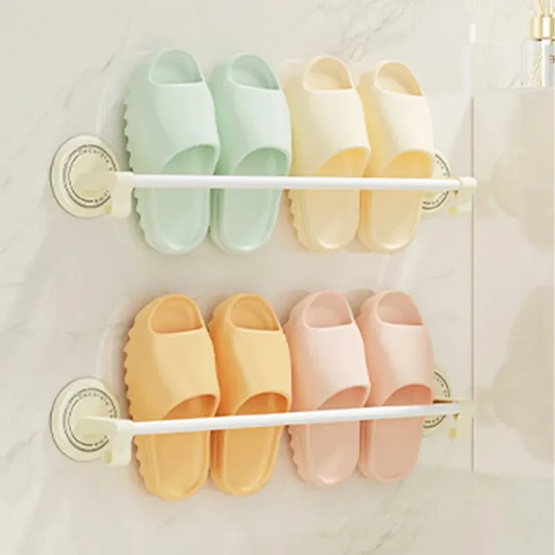 1pcs Bathroom Multifunctional Towel Bar Plastic Shower Towel Rack For Bathroom Wall Mounted Holder