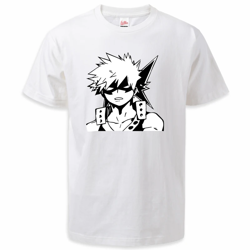 

Футболки с рисунком из аниме Моя геройская Академия мангас Bakugou Лето 2024 Мужская футболка Новая футболка с принтом для мужчин свободные футболки