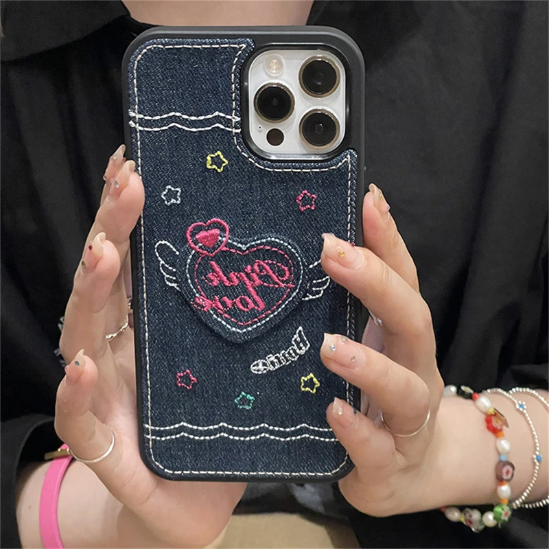 Iphone Denim Mobile Phone Case Y2k Phone Case Iphone 12 Y2k Phone