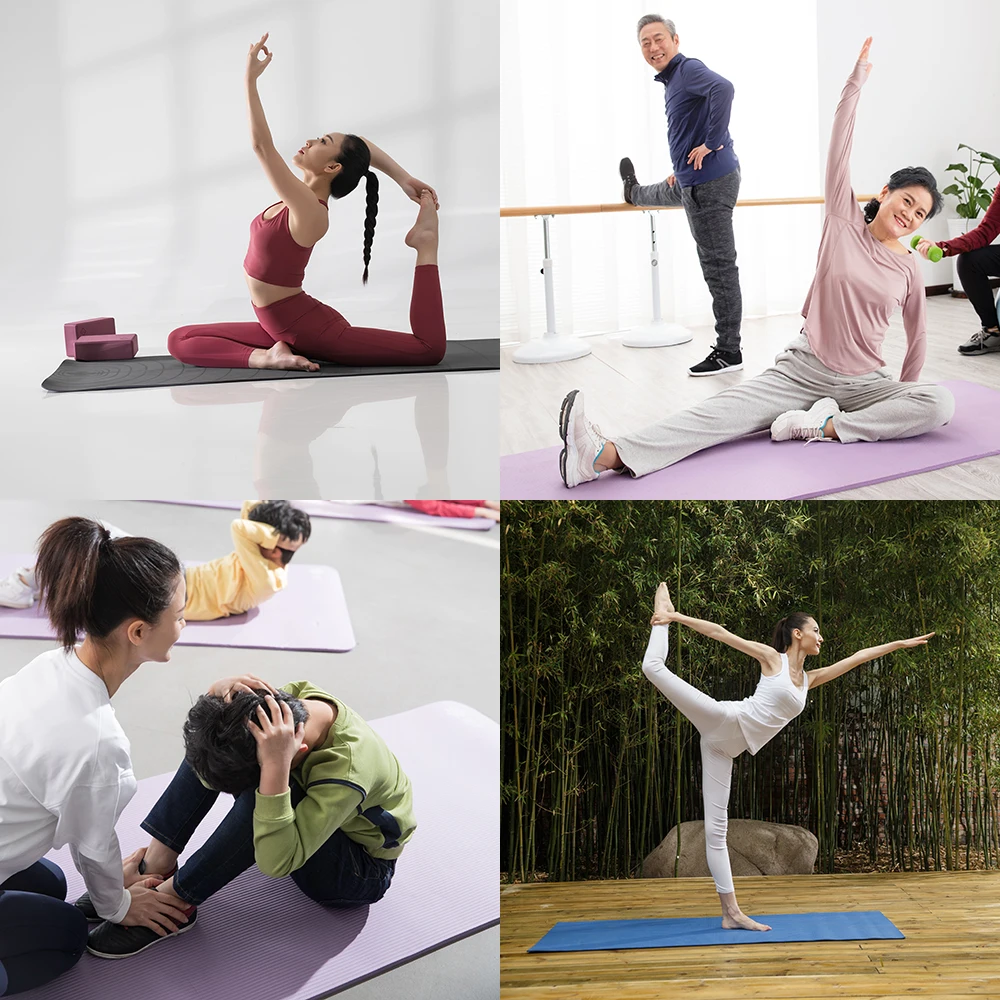 Thick Two-color Non-slippery TPE Yoga Mat High Quality Movement for Fitness Fitness in the Home of the Tasteless Pad 183*61cm