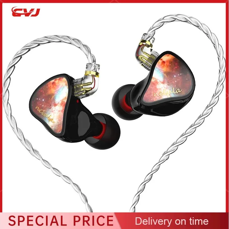 

CVJ Interstellar Earphones Wired IEM Headphones 2PIN 0.75 S In Ear Headsets 10mm Dynamic Driver Earbuds With Detachable Cable